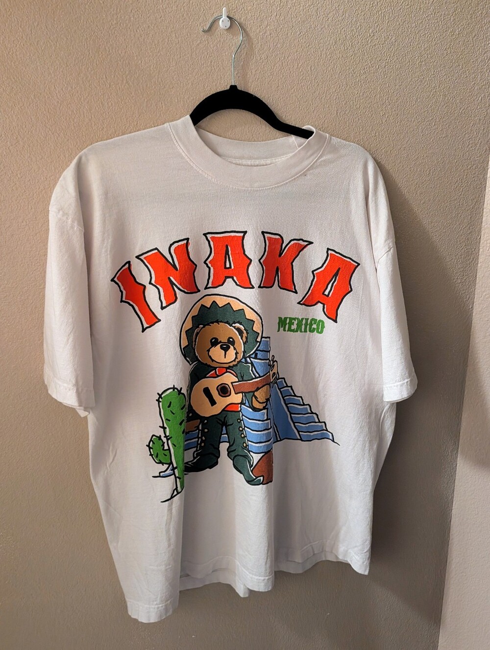 Inaka Power Mexico Teddy Bear Graphic Tee Size L